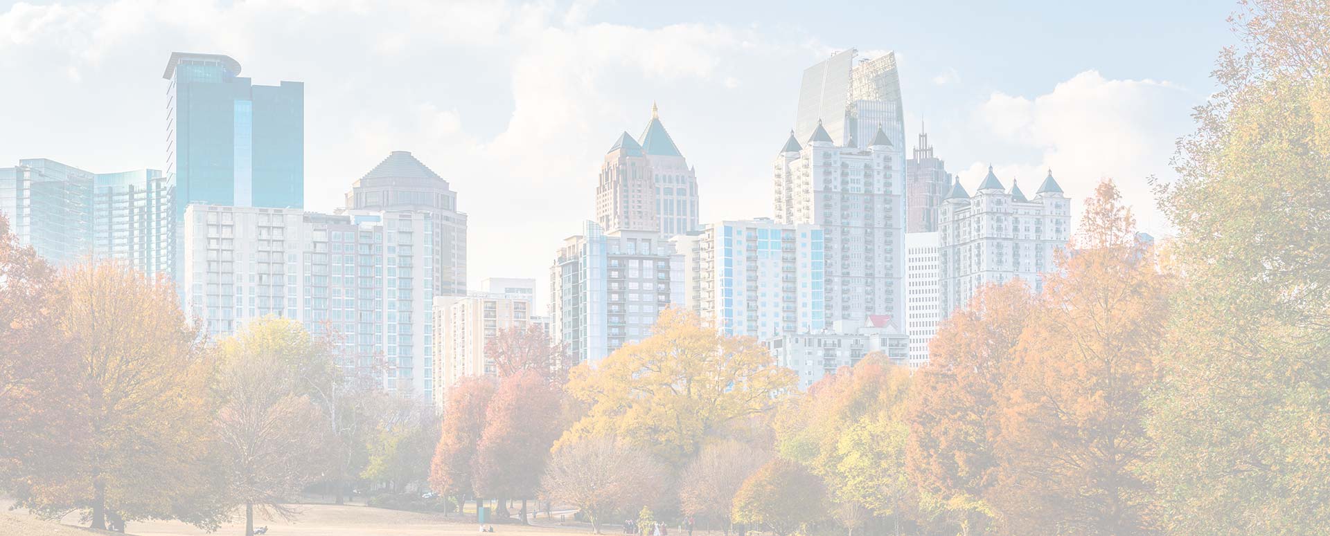 Atlanta, Georgia. Skyline from Peidmont Park.